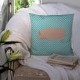 thumbnail image 3 of Welsh Pig Blue Check Fabric Decorative Pillow, 3 of 4