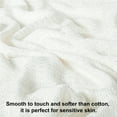 thumbnail image 3 of Flxxie Natural Bamboo Fiber Blanket, Breathable Hygroscopic Blanket for Hot Sleepers, White, 51"x67", 3 of 6