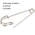 thumbnail image 4 of Uxcell 1.97 inch Large Metal Sewing Pins Safety Pins for Office Home Silver Tone 15 Pack, 4 of 5