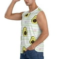 thumbnail image 3 of Lsque Avocado of a Hear Print Men's Cotton Blend Sleeveless Muscle Shirts (S-3XL)- Moisture Wicking, Odor Protection, UPF 30+,Medium, 3 of 8