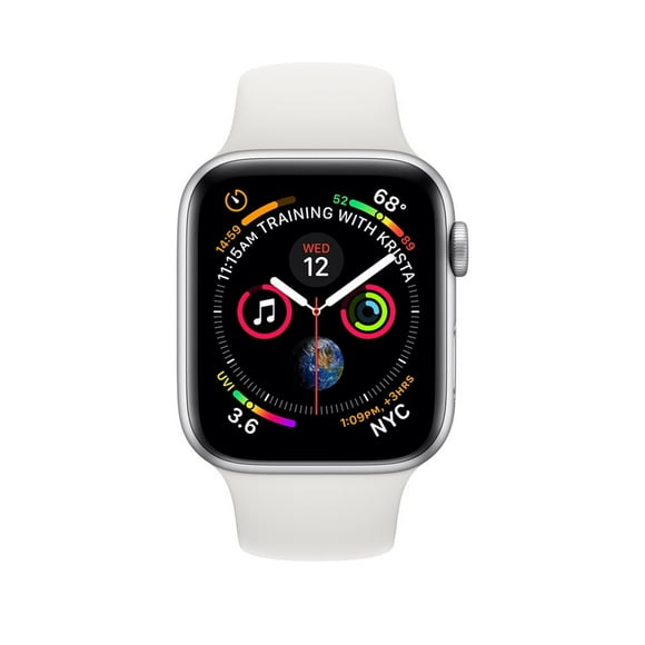 Refurbished Apple Watch 40MM Series 4 GPS Only Silver White Sport Band