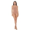 thumbnail image 3 of Women's Sleeveless Square Neck Tank Top Bodysuit, Sexy Casual Cute Going Out Top Body Suit, Spring Summer 2024(Latte Small Size), 3 of 5