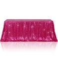 thumbnail image 1 of Mantel Poise3eHome con lentejuelas rosa intenso, 152 x 305 cm, rectangular, 1 of 7