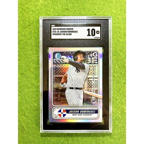 Jasson Dominguez SGC 10 BOWMAN CHROME PRIZM ROOKIE CARD SP RC 2020