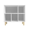 thumbnail image 4 of Manhattan Comfort Essex 5 Shelves Engineered Wood Low Bookcase in White, 4 of 5
