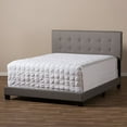thumbnail image 3 of Baxton Studio Brookfield Modern and Contemporary Fabric Upholstered Grid-Tufted Queen-Size Bed, 3 of 7