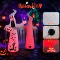thumbnail image 2 of Faburo 12 ft Halloween Inflatable Ghost with Skull and Bleeding Eyeball, Outdoor Blow Up Yard Decoration for Party and Garden, 2 of 9