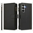 thumbnail image 2 of For Samsung Galaxy S26 Pro 5G Wallet Phone Case-PU Leather Magnetic Flip Cover with 9 Credit Card Slots,Zipper Pocket & Detachable Wrist Strap,Shockproof,Black,For Galaxy S26 Pro 5G, 2 of 9