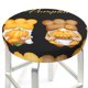 thumbnail image 3 of Balery Pumpkin Pie Gnome Fundas de asiento para taburete de bar redondo de tela de terciopelo ajustables que protegen de arañazos y manchas para sillas de 14 a 17 pulgadas.-12 inch, 3 of 7
