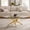 Gold, variant on Oval Coffee Table, 39.37" Tempered Glass Top with Gold Cross Legs, Modern Side Table, Tea Table for Living Room, Apartment, Cafe