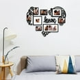 thumbnail image 2 of Heart Shaped Family Photo Frame Collage Display Three 4x6 Photos Black, 2 of 5