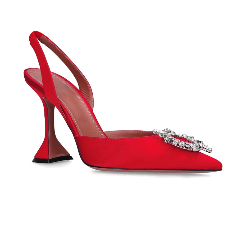 Women's Stiletto High Heel Pumps Pointy Toe Bowknot Slip On Bridal Wedding Shoes 