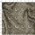 thumbnail image 4 of Soimoi Green polyester Crepe Fabric Flower & Butterfly Printed Fabric 1 Yard 42 Inch Wide, 4 of 5
