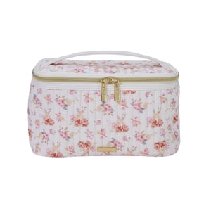 Conair Floral Quilted Train Case, Travel Makeup Bag