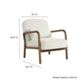 thumbnail image 3 of Charlie Boucle Upholstered Armchair in Ivory, 3 of 10