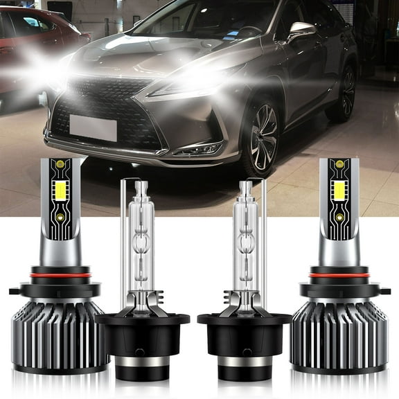 VEHIFOMO Compatible for Lexus RX300 2001-2003 9005 D2S LED HID Headlight Bright Bulbs Kit White