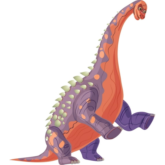 Wall Decal Cute Long Neck Dino Dinosaurs Dinosaur Boys Room Teady Bear Trains Dino Dinosaurs Tractor Trucks Airplane Holiday Gift Decorating Ideas Sticker - Size: 36 Inches X 36 Inches