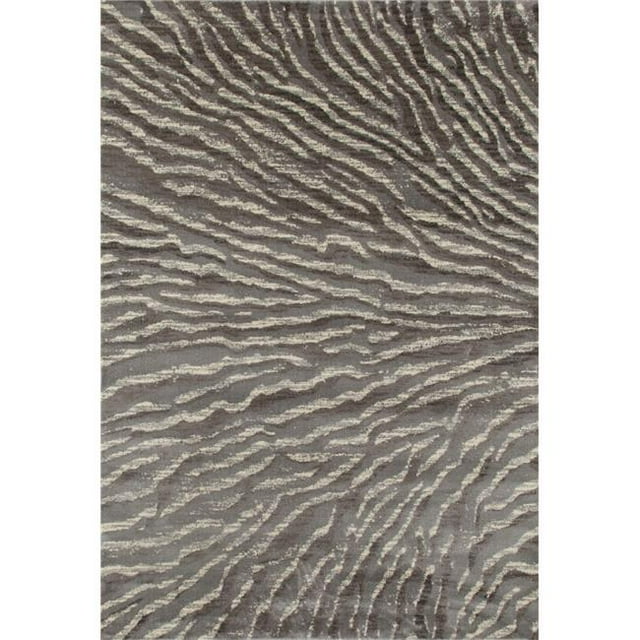 Art Carpet 26006 7 x 9 ft. Troy Collection Ripple Woven Area Rug, Gray