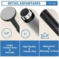 thumbnail image 5 of SUNALLY Shower Curtain Rod, Adjustable 32-75 inch Spring Tension Curtain Rods for Bathroom, No Drilling Rustproof Non-Slip Stainless Steel Rod, Black, 5 of 7