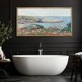 thumbnail image 2 of IDEA4WALL Extra Large Framed Canvas Print Wall Art Seaside Coastal Landscape with Blooming Flowers Retro Fine Art Seascape Vintage Wall Decor Oversized Artwork for Living Room - 60"x30", 2 of 5
