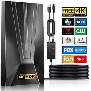ANTOP AT-800SBS HD Smart Panel Antenna - Amplified Indoor/Outdoor TV & FM Antenna