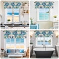thumbnail image 6 of Kitchen Valances for Window, Marine Life Blue Turtle Starfish Light Filtering Rod Pocket Valance Curtain, Vintage Farm Wood Board Short Curtains Window Topper for Bedroom Living Room 42x12in, 6 of 9
