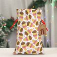 thumbnail image 4 of Fuzoiu Cute Ice Cream Print Christmas Gift Bag,Burlap Gift Bag with Drawstring Closure & Hang Tag,Perfect for Holidays, Birthdays, and Special Occasions-Small, 4 of 7