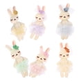 thumbnail image 4 of 6 piezas de conejito relleno conejito de peluche muñecas de conejo de Pascua peluche con conejito para tocado, 4 of 5