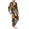 thumbnail image 2 of Balery Bucket Flower Cow Pijama para Hombre de Dos Piezas con Manga Larga, Conjunto de Dormir y Descanso Suave con Bolsillos-X-Large, 2 of 7