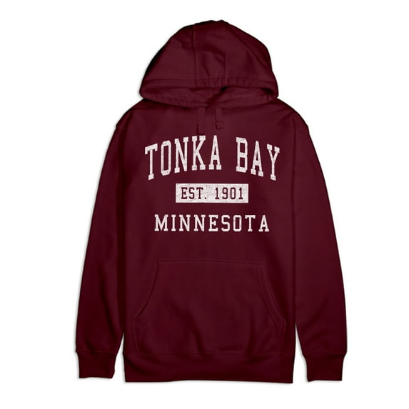 Tonka Bay Minnesota Classic Established Premium Cotton Hoodie