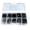 thumbnail image 1 of BUYISI 300 Pcs Black Stainless Steel Retaining Ring Snap Ring E-Clip Washer Kit, 1 of 9