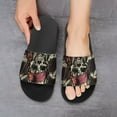 thumbnail image 6 of GZHJMY Stylish Slides for Women Men, Cool Skulls Soft Flexible Slip-on Sandals Slippers, 6 of 7