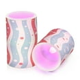 thumbnail image 7 of Yayeee Flameless Candles with Remote Flickering Battery Operated Multi Color Changing, Light Blue Pattern, 7 of 7