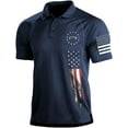 thumbnail image 3 of Men's Independence Day American Flag Prin Short Sleeve Polo Shirt(S-5XL), 3 of 8