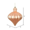 thumbnail image 2 of Vickerman 6" Rose Gold Matte Onion Drop Christmas Ornament, 4 per Bag, 2 of 4