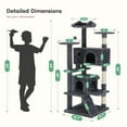 thumbnail image 6 of CONCETTA 54" Multi-Level Cat Tree Tower for Indoor Cats with Sisal Scratching Post, Dark Gray, 6 of 7