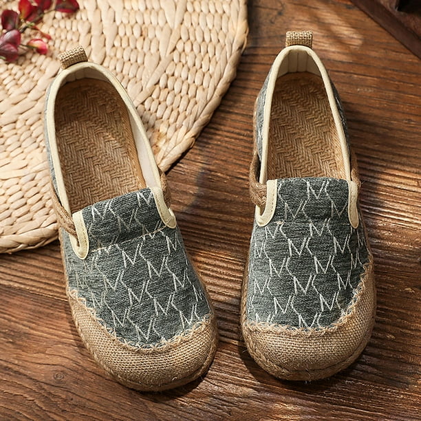 Zapatos individuales bordados de estilo étnico para mujer, zapatos Retro suaves, cómodos y transpirables Wmkox8yii FOPL1329