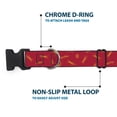 thumbnail image 5 of The Wizarding World of Harry Potter Pet Collar, Dog Collar Plastic Buckle, Harry Potter Butterbeer Logo and Insect Icon Red Yellow, 13 to 17 Inches 1.5 Inch Wide, 5 of 8