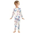 thumbnail image 3 of Dailycode Cotton Pajama Set Snug Fit Long Sleeve Top and Pants for 18M-8Y Beautiful Dreamy Butterflies, 3 of 7