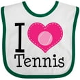 thumbnail image 3 of Inktastic Tennis Player I Love Tennis Girls Baby Bib, 3 of 4