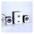 thumbnail image 3 of Bocinas 3.5mm USB Para Computadora Tablet Celular Sonido Estereo Perilla Ilimunada  Blancas, 3 of 5