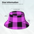 thumbnail image 5 of Kdxio Reflective Bucket Hat - Purple Black Buffalo Plaid Print Bucket Hat for Men,Women, 5 of 9