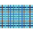 thumbnail image 1 of Ahgly Company Indoor Rectangle Patterned Windows Blue Area Rugs, 2' x 3', 1 of 1