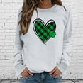 thumbnail image 1 of Chandail en Molleton Oversize 2023 pour Femmes Chemises Unies Col Rond Manches Longues Hauts Blouse Imprimée Coupe Ample Hauts pour Femmes, 1 of 4