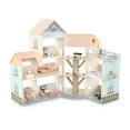 thumbnail image 1 of Gymax Ensemble de Jeu de Maison de Poupée d'Angle en Bois avec 41 Pcs de Meubles et Accessoires, 1 of 10