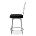 thumbnail image 4 of Bowery Hill Contemporary Metal 24" Barstool in Black (Set of 2), 4 of 7