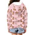 thumbnail image 4 of Chririnla Couple Capybara Love Heart Zip Up Hoodie with Pockets Long Sleeve Lightweight Comfy Casual Outerwear for Girls Teens Size 6-9, 4 of 7