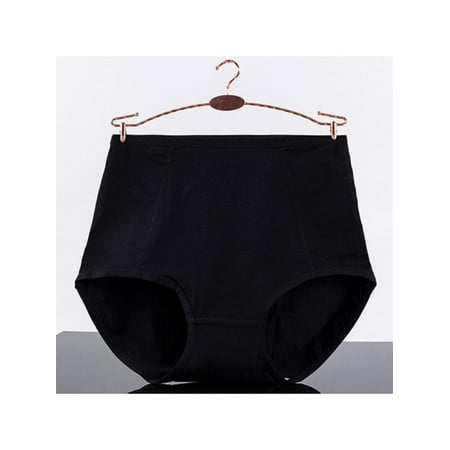 

Women Plue Size Briefs Cotton Solid Color High Waist Loose Panties Underwear
