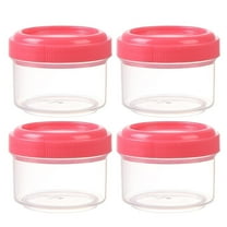 Food Storage Mini Clear Jars with Leakproof Lids - 4PCS Round 35ml Refillable Containers for Home and Kitchen Organizing 4PCS