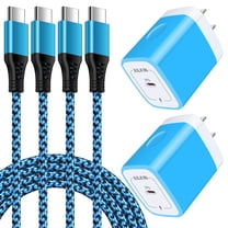 Charging Block Type C with 2PACK USB C Cables 6ft,AILKIN 20W PD Type C Charger Block USB Wall Charger Adapter Plug USB C Brick Power Delivery Fast Charge Quick Charging Charger Block